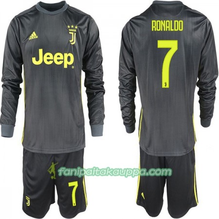 Jalkapallo Peliasut Juventus Ronaldo 7 Lasten Kolmas Pelipaita 2018-2019 Pitkähihainen